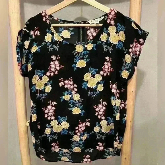 Pink Rose size medium sheer blouse - Picture 1 of 6